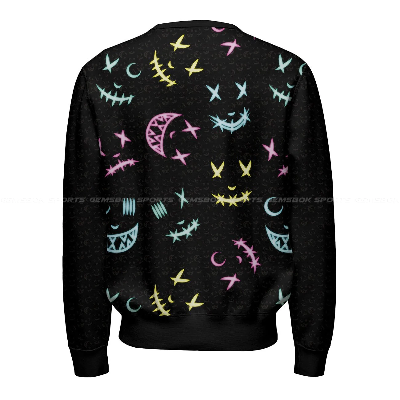 High Quality Sublimation Smile Now Graphic Design Sweatshirts Manufacture Custom Design High Quality Crew Neck Sweatshirts