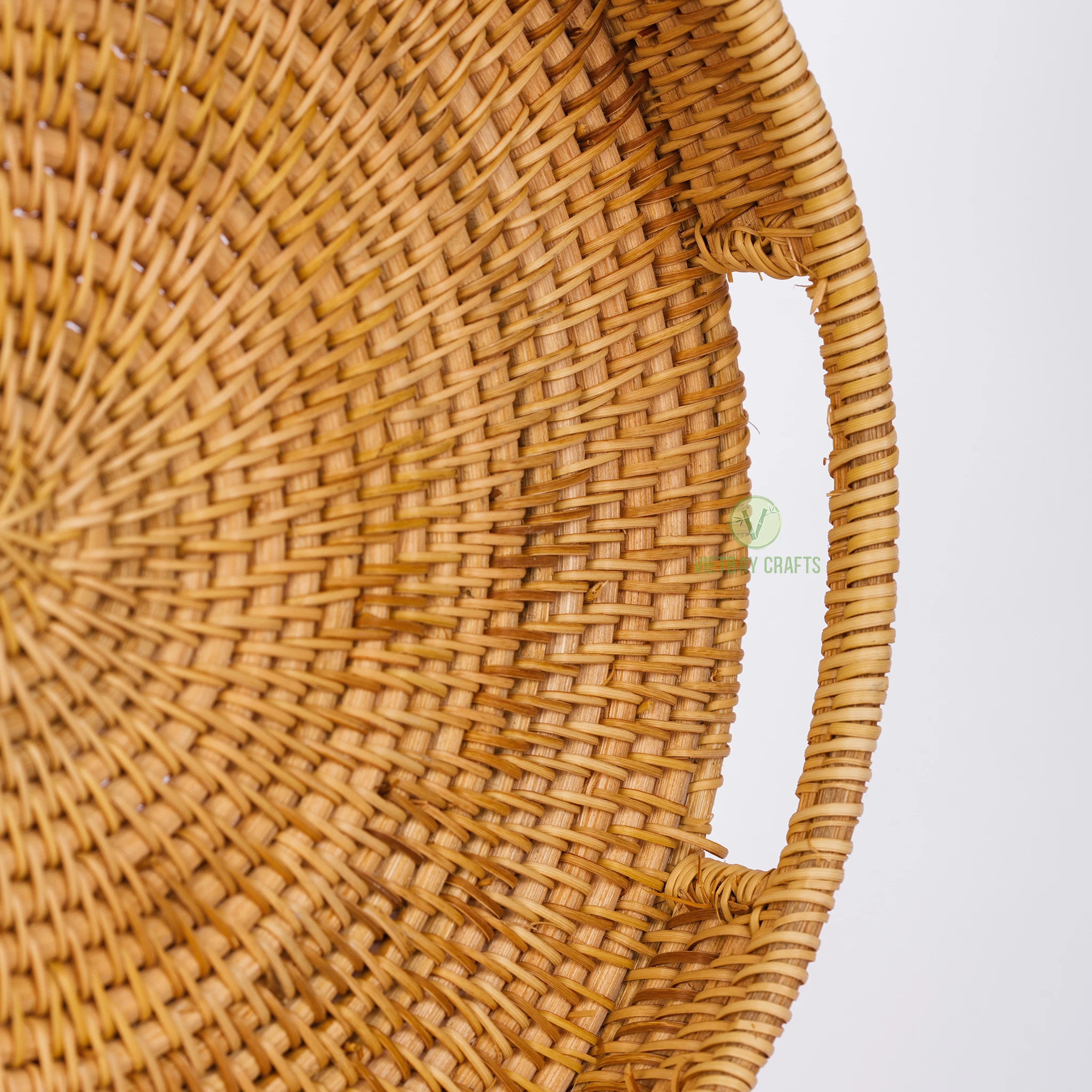 Hot Item Rattan Wicker Woven Food Serving Tray Made in Vietnam