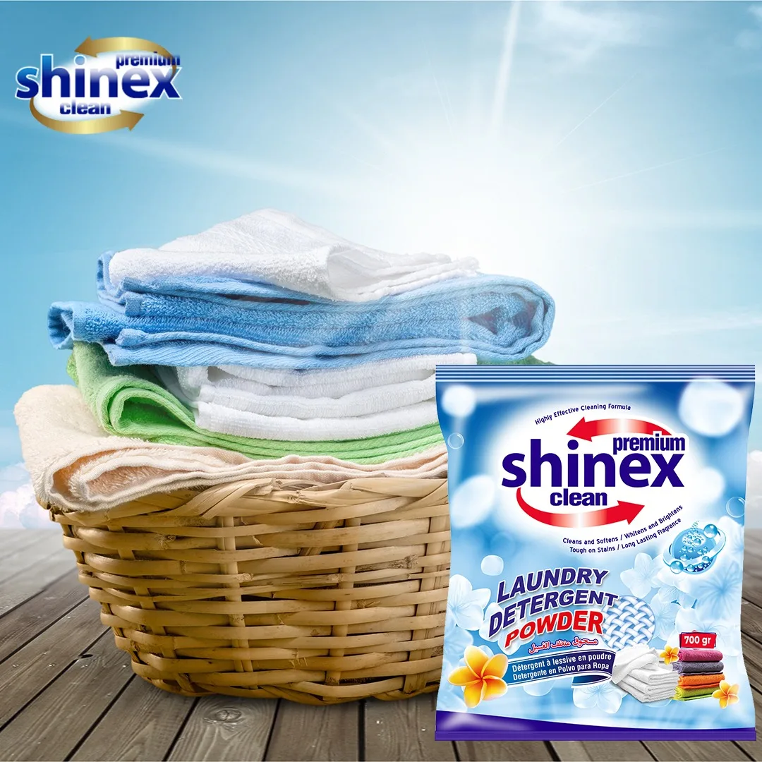 700g Hand Washing Detergent Powder High-foam Low-density blue bag pack Laundry washing detergent factory made in Turkey