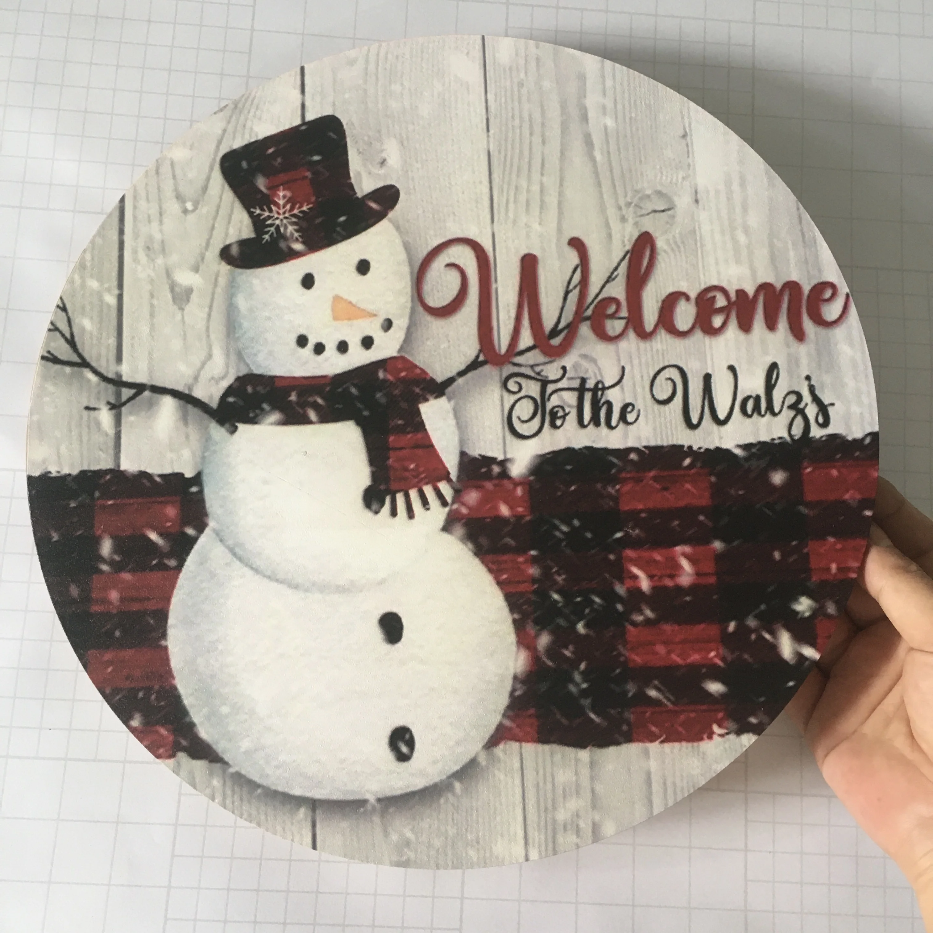 Christmas wood ornament