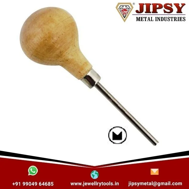 Straight Burnisher With Handle Jewelry Tool