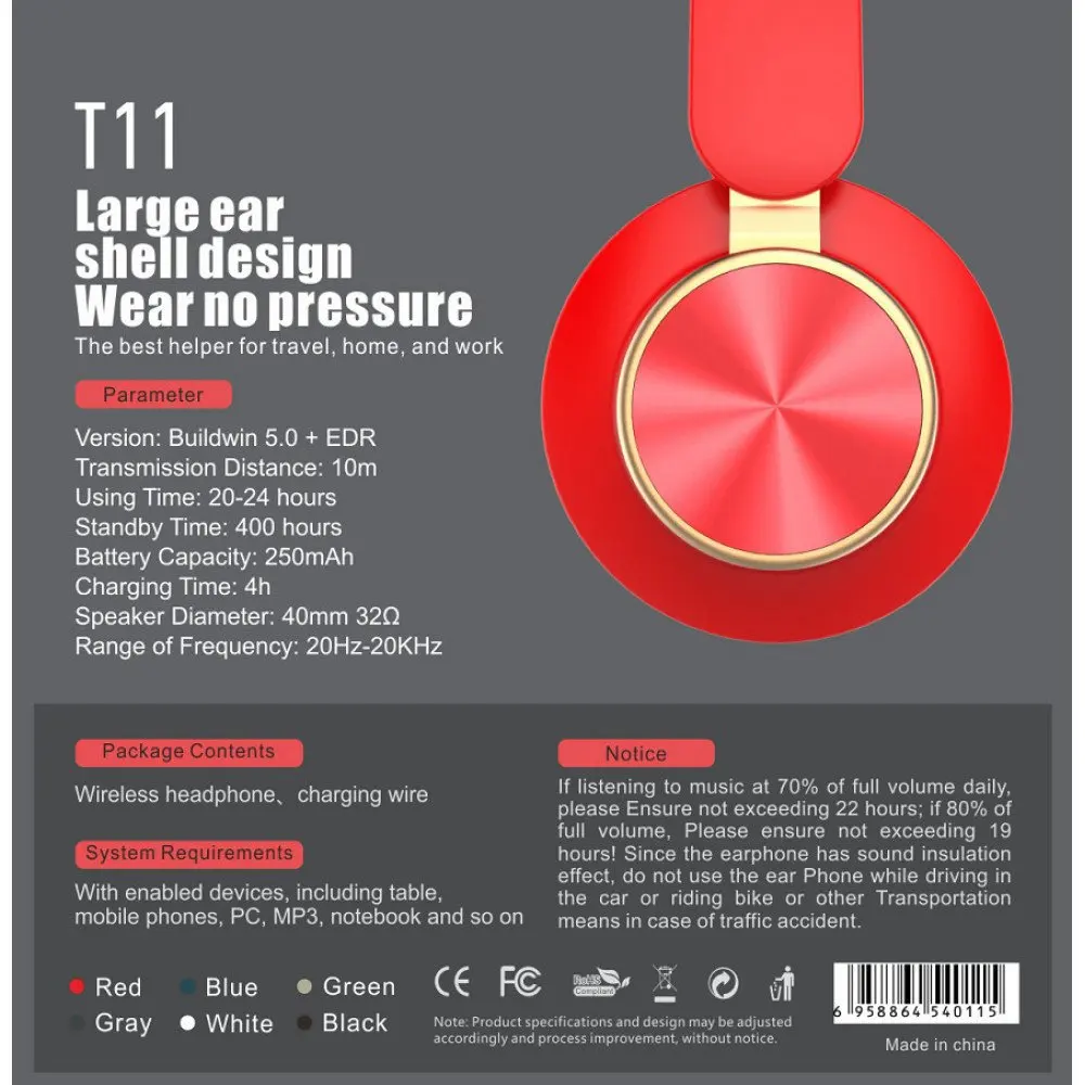 
Free Samples OEM Headband Headphones Foldable Wireless Handsfree Headset Earphone Audifonos 