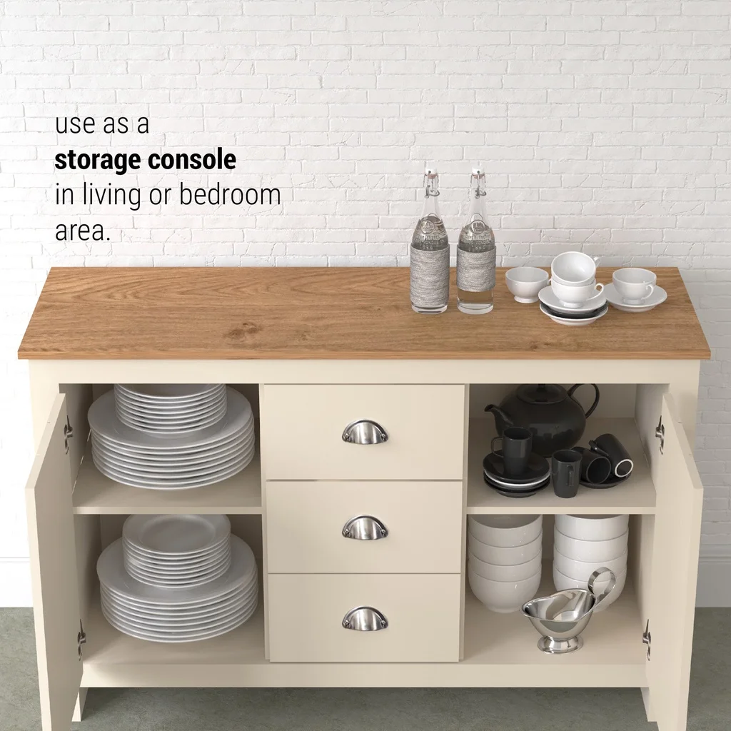 Multi purpose Sideboard - LEXINGTON Series - 3.9ft - Display Cabinet - Multifunctional Side Table for living room