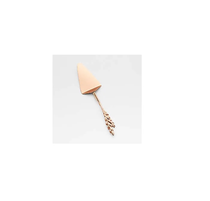 Rose Gold Plated Metal cake server in New Style In Handmade Customized Metal Cake Tool In Manufacture Price