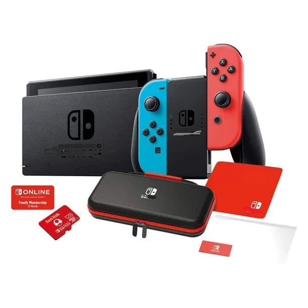 Authentic new_Nintendos Switch 32GB Neon Red/Neon Blue Console