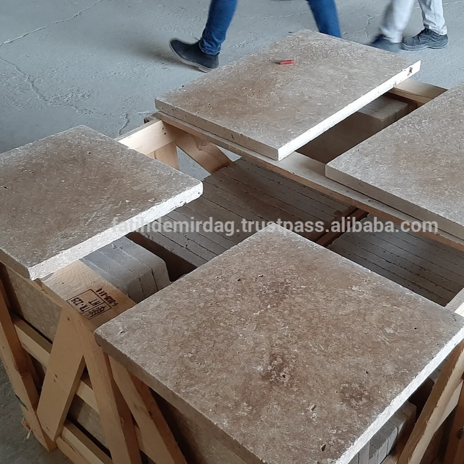 Ореховый травертин, набор узоров x 30 мм