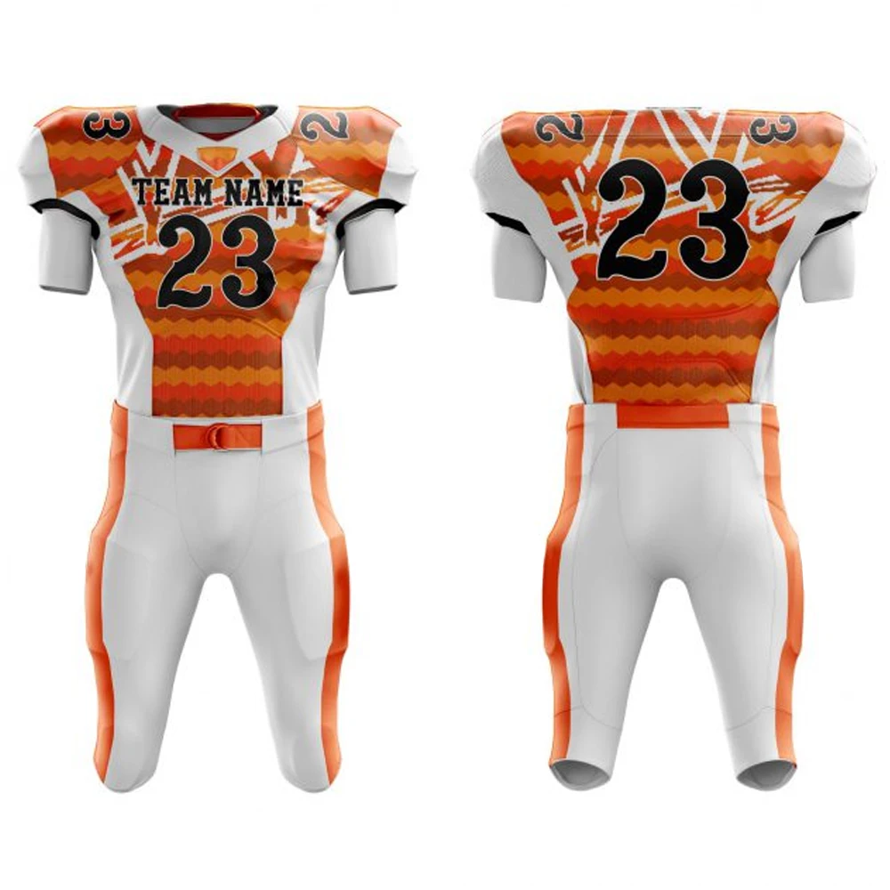 American Football Custom sublimation printing football uniform for youth | Custom Full Dye Sublimation American Football Uniform