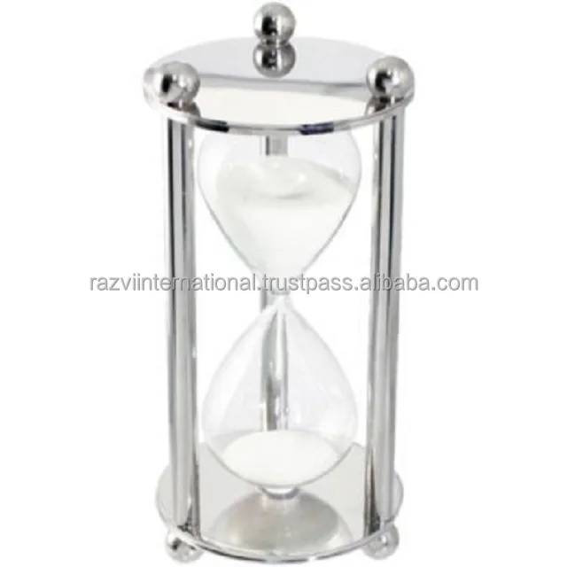 Vintage sand timer with compass nautical sand timer