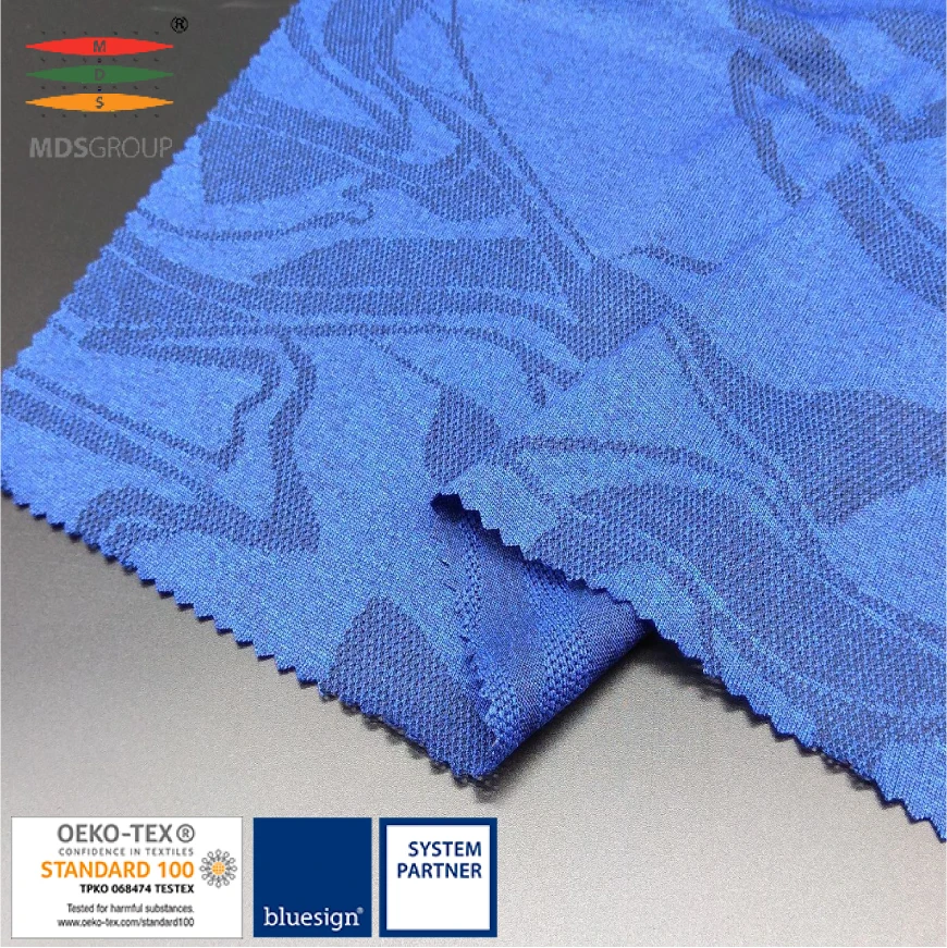 HIGH QUALITY/SPORTSWEAR/LIFE WEAR/T-SHIRT/JERSEY 62%CD POLYESTER 38%POLYESTER CIRCULAR KNIT HYDROPHILIC SPECIAL HEATHER JACQUARD