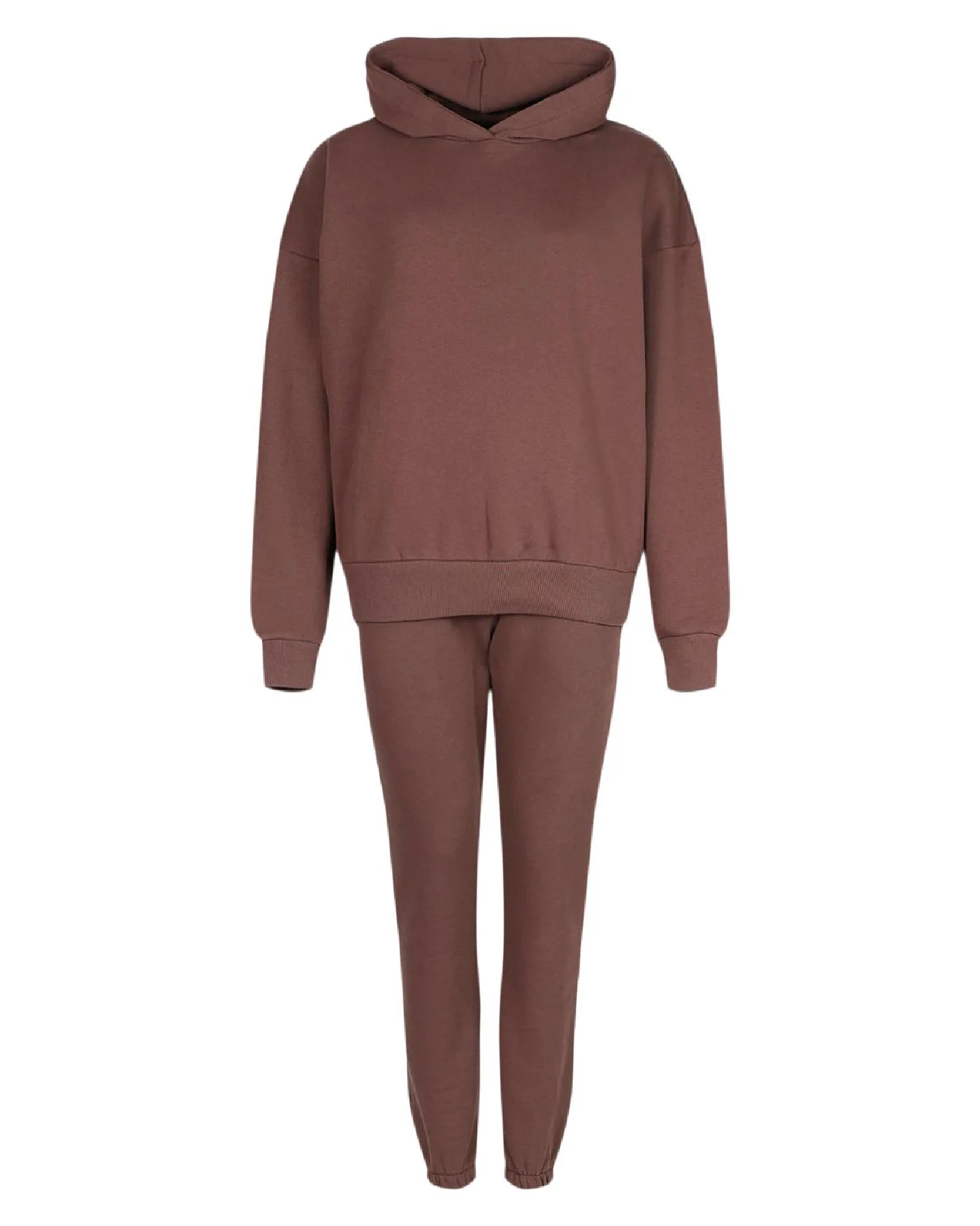 
Chocolate Brown Oversized Hoodie and Joggers Tracksuit Set 