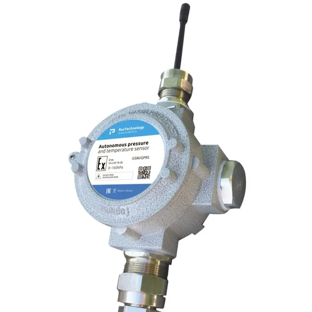 
 Беспроводной датчик давления и температуры GSM со встроенным аккумулятором до 5 лет. BBT-DDT-EX  