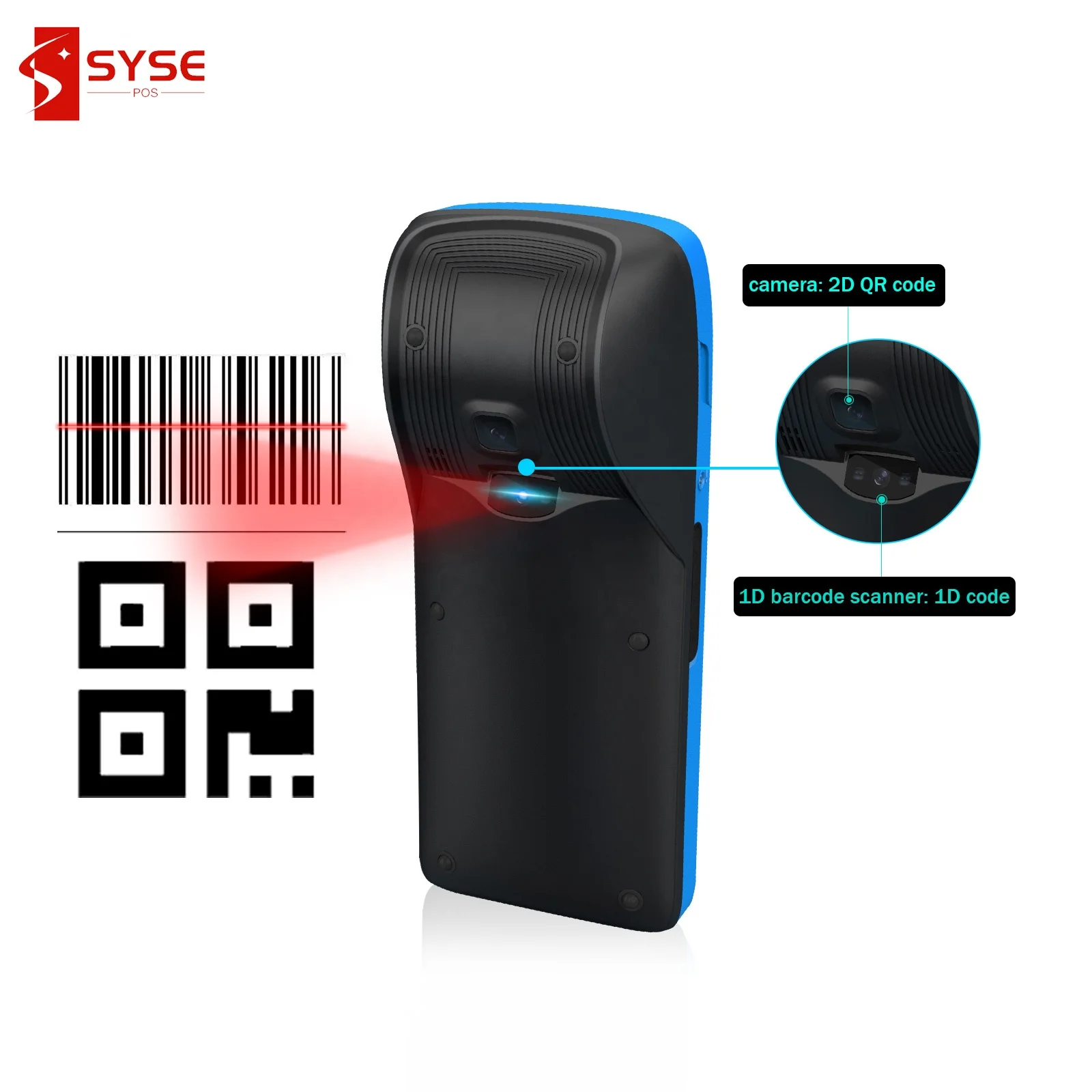 5.5 Inch Mobile All In One Smart POS Payment Terminals Machine Systems Handheld Android Terminal PDA POS System with Printer