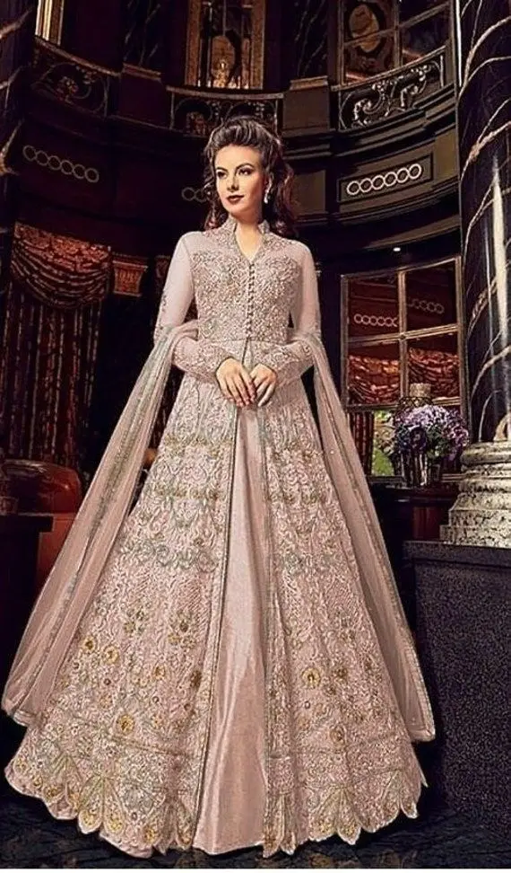 Designer Bollywood Bridal Gown Wedding Dresses India Anarkali Lacha Dress Pakistani Salwar Kameez Online Shopping India  2022