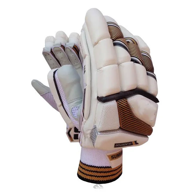 White and Brown Customize Cricket batting gloves Pro quality cricket gloves / Customize logo size and color