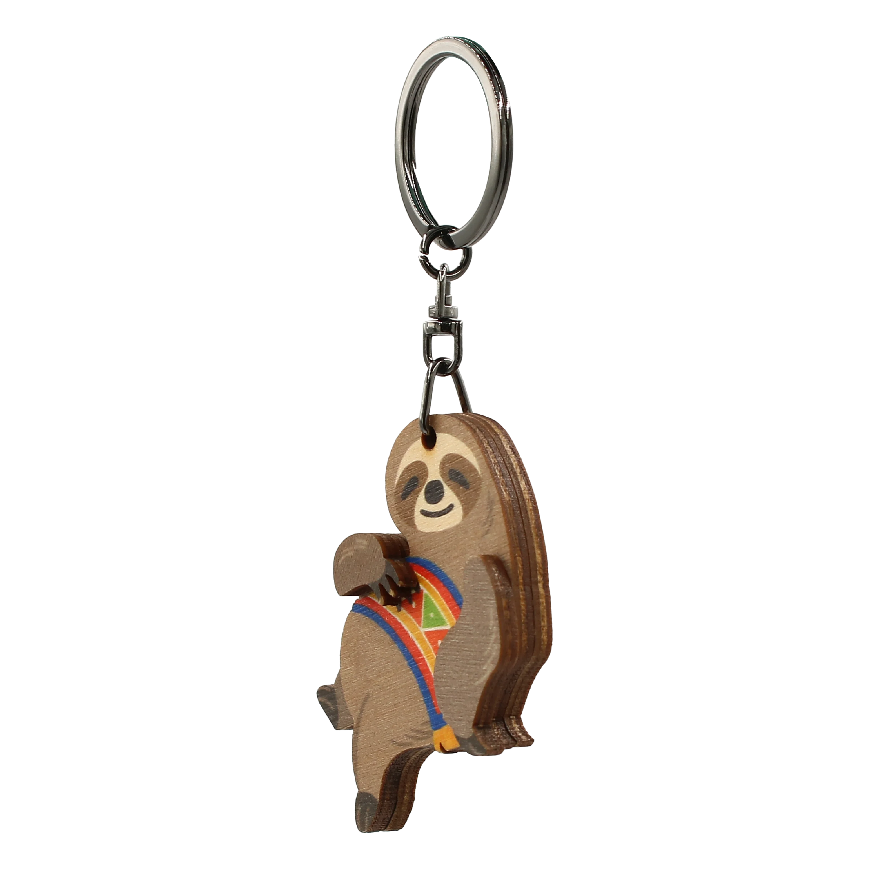 Sloth Wood Keychain Wooden Souvenir Customizable