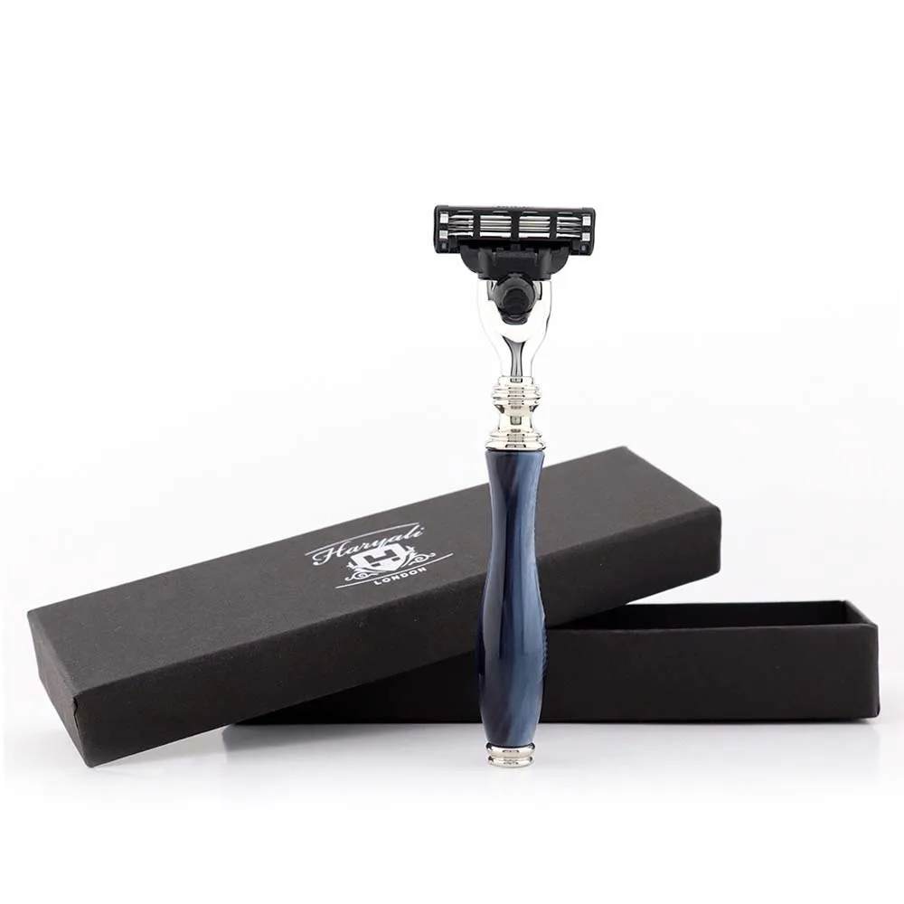 
НОВАЯ безопасная бритва с 3 лезвиями, хорошее качество, ручка из смолы, бритва с тремя лезвиями для мужчин, лучшая бритва 