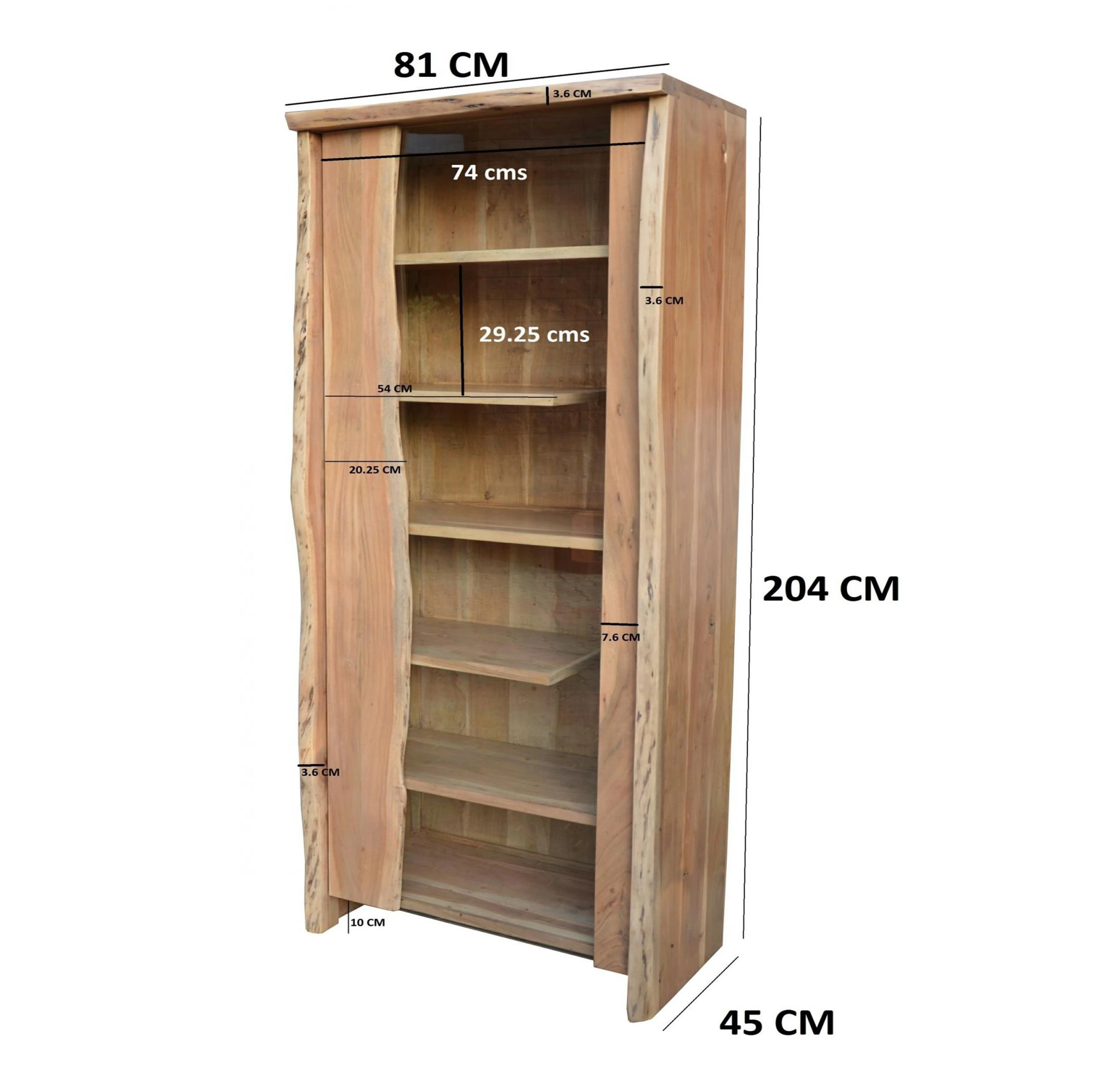 Latest Design shelves vetrina in legno di Acacia Acacia natural laccato Pure Acacia cabinet
