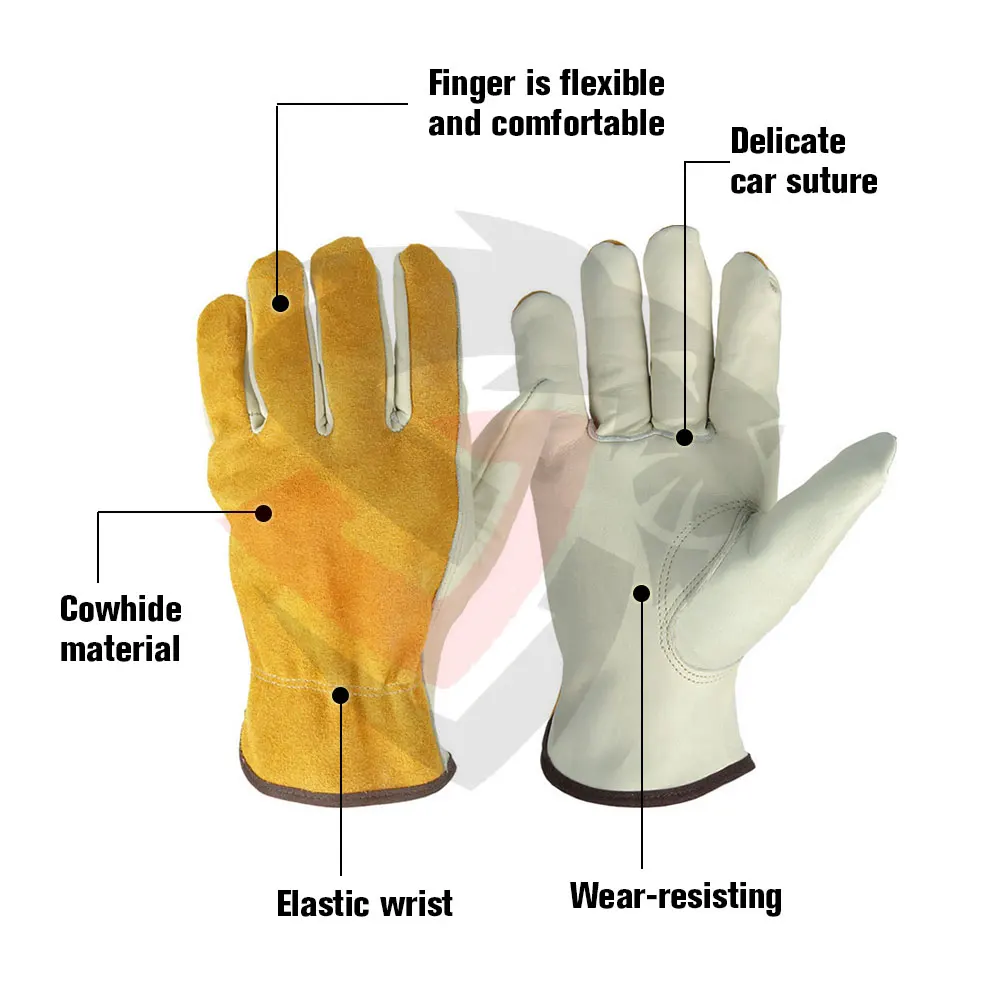 Горячая Распродажа Премиум Защитные Электрические кожаные термостойкие сварочные перчатки садовые
