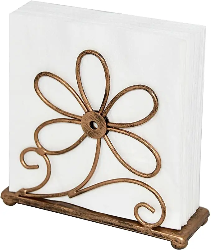 Custom Shape Solid Iron Metal Tissue Paper Holder in Marvelous Design Perfect for Elegant Tabletop Kitchenware at Home