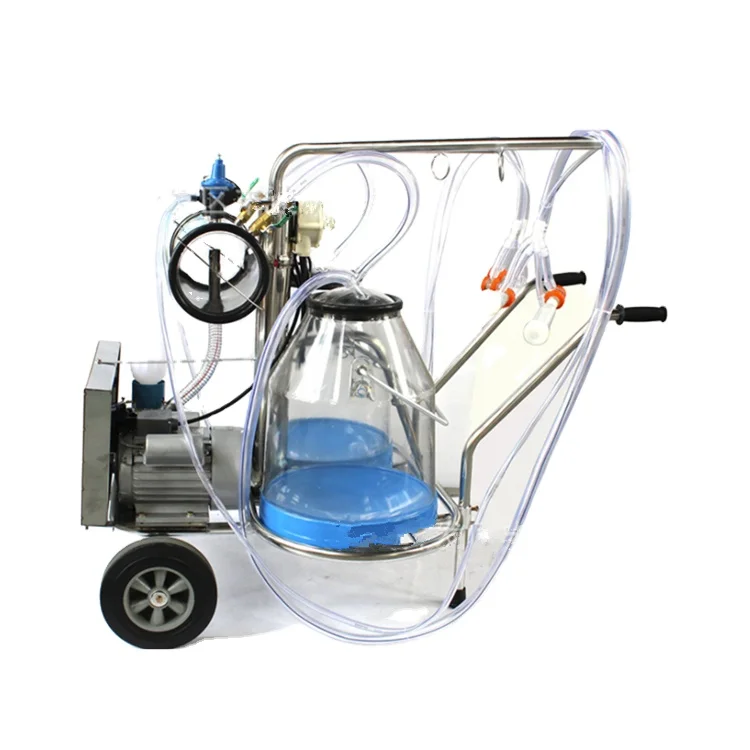 Wholesale Cheap Price Stainless Steel Double Bucket Portable Cow Milking Machine For Sale
