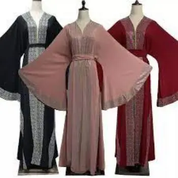 New Style Women Butterfly Balloon Style Imported Premium Soft Arabian Kaftan Abaya Burqa with Hijab Best Wholesale Price