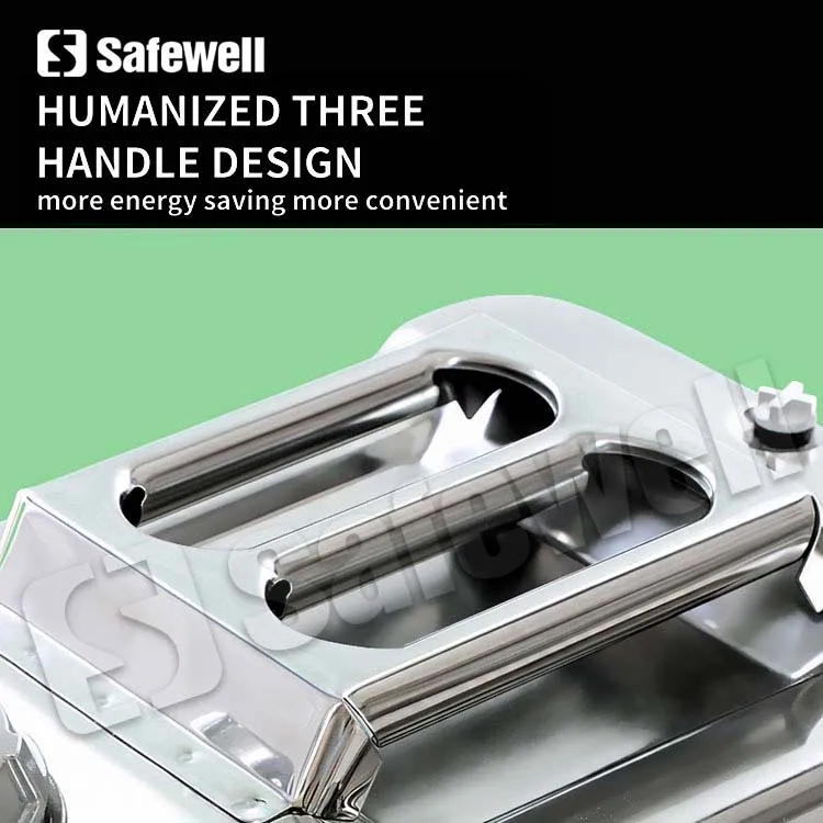 SWJC-17 Stainless 5L Metal Jerry Can Portable Diesel Fuel Tank With Screw Top