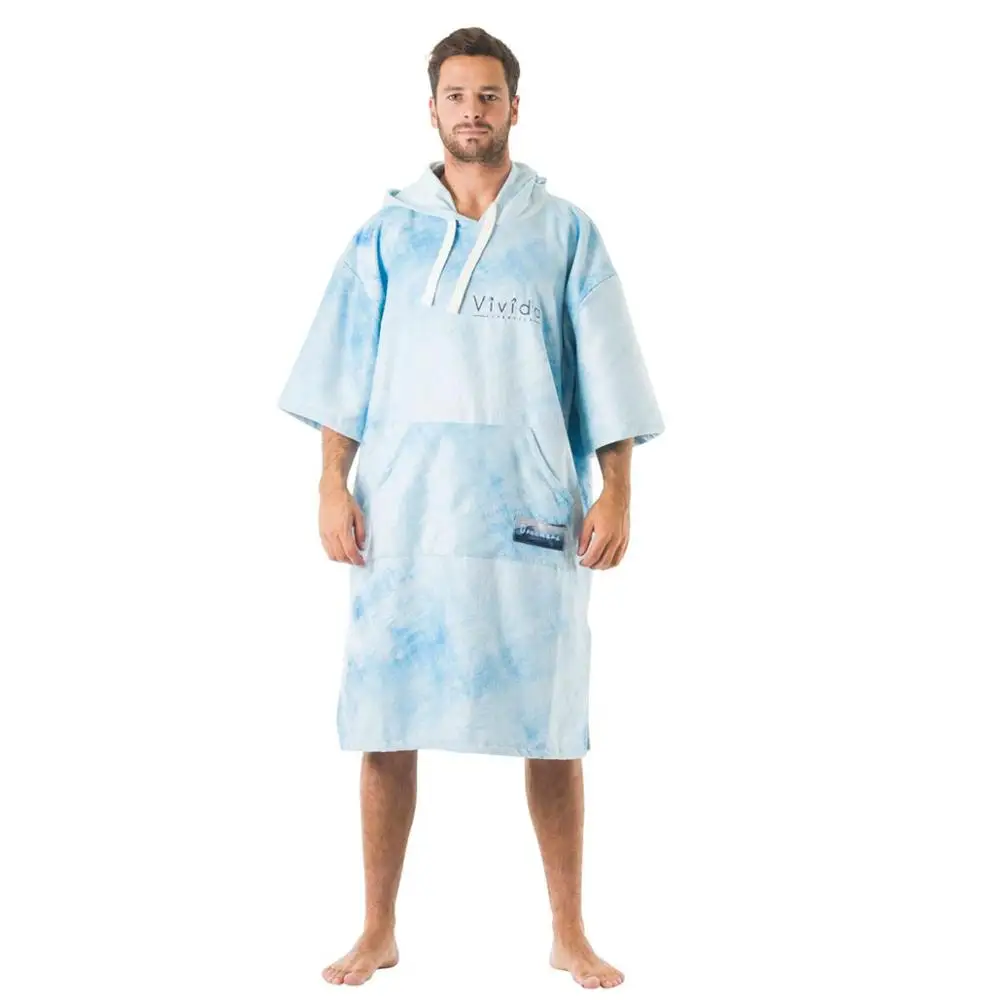 
Promotional customized microfiber poncho sand free hooded bath towel for adults 