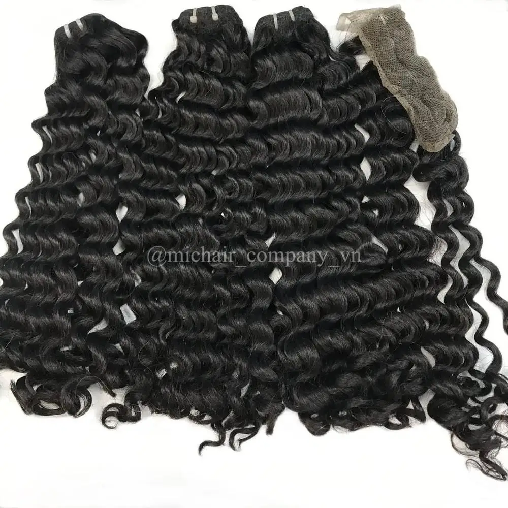 Vietnamese human hair double curly hair virgin hair with factory price