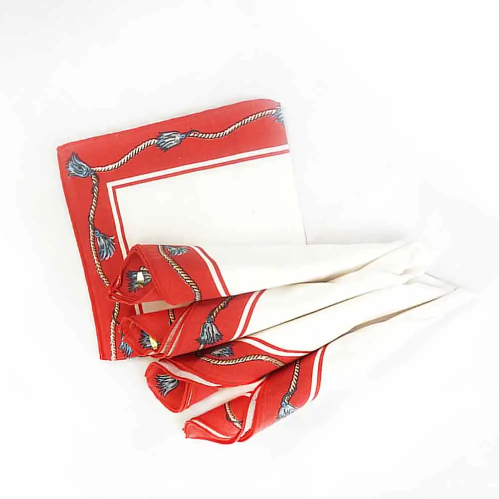 Тканевые салфетки с принтом hemstitch для декора