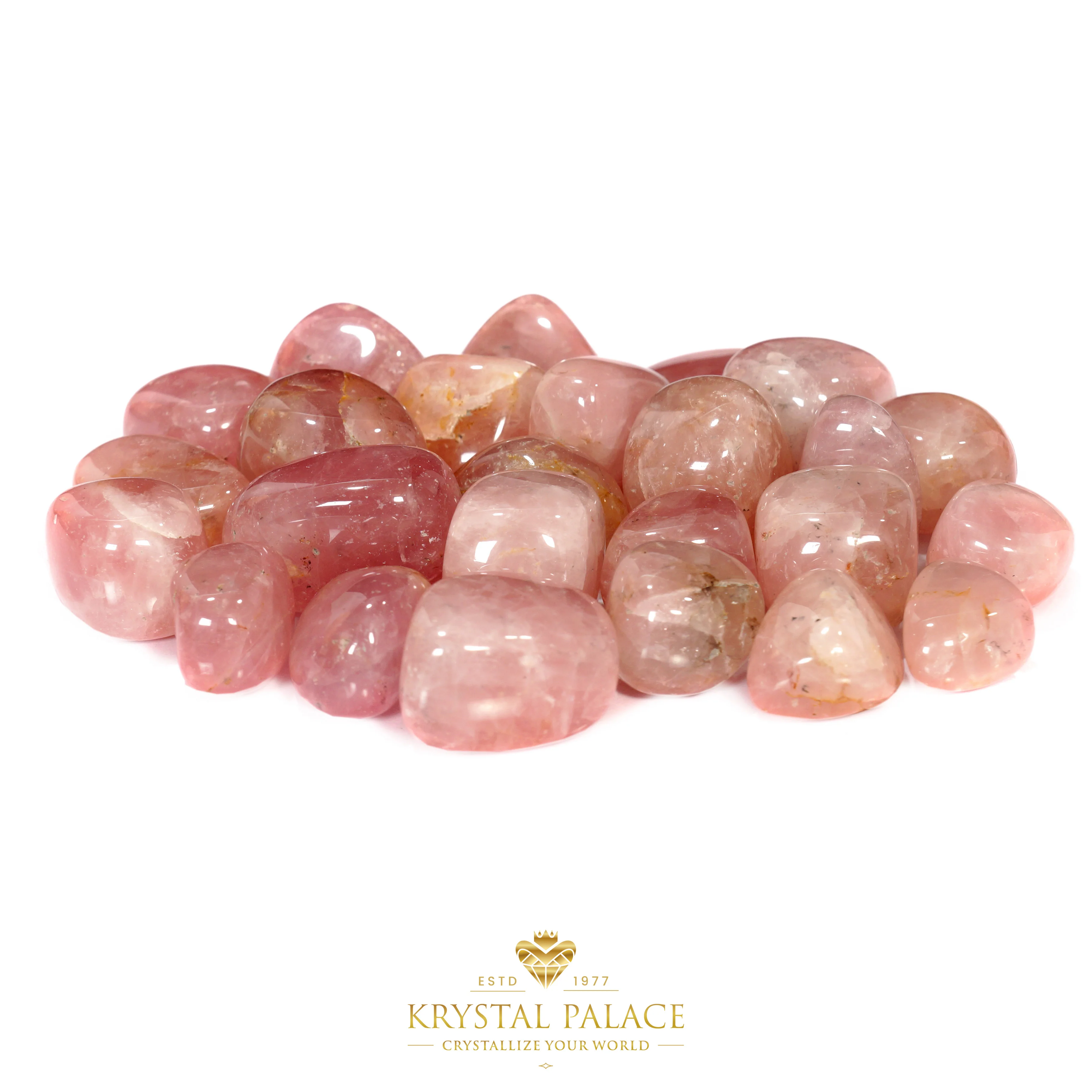 
BULK NATURAL PINK ROSE QUARTZ TUMBLED PEBBLES FOR HEALING AND LANDSCAPING 