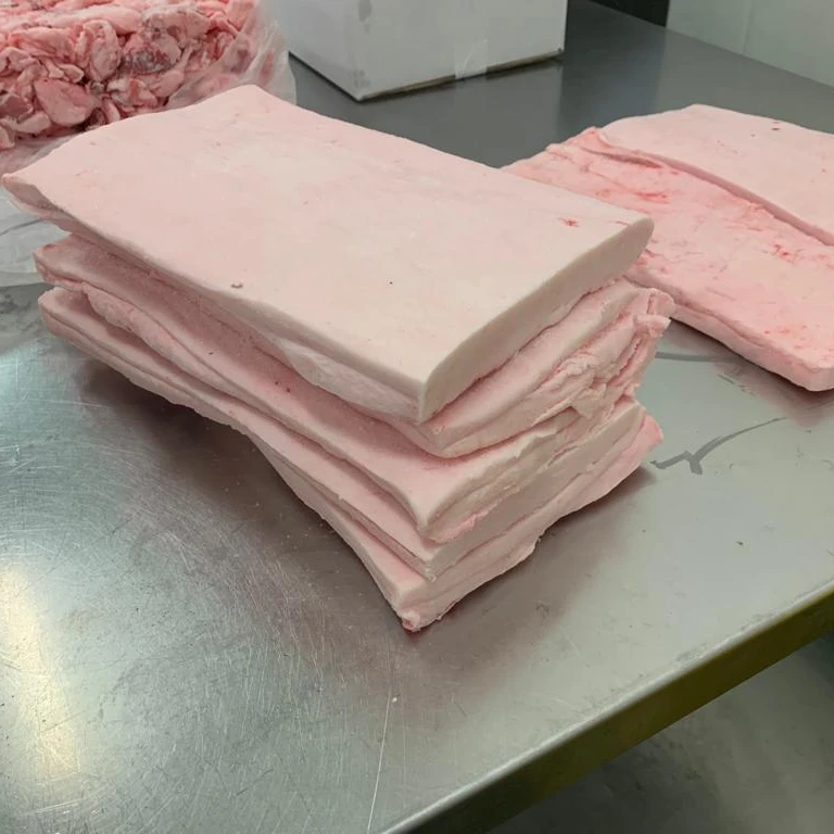 Frozen Pork fat skin off, pork backfat skinless, Frozen pig fat
