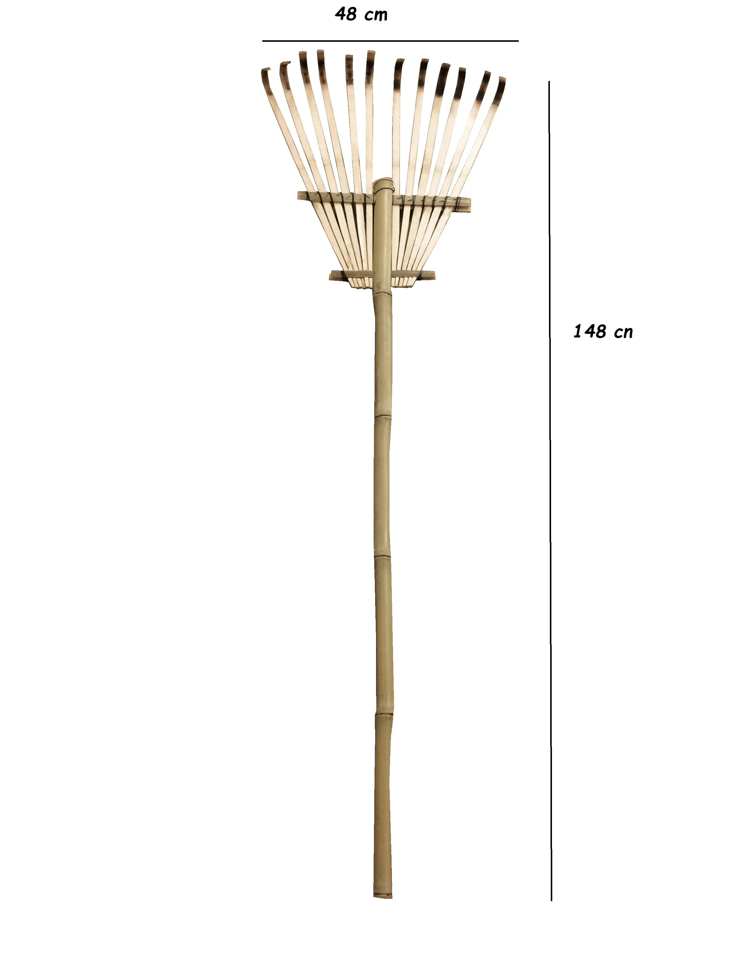 Бамбуковые грабли экологически чистые биоразлагаемые вьетнамские ремесла для японских фермеров уборки на открытом воздухе в саду