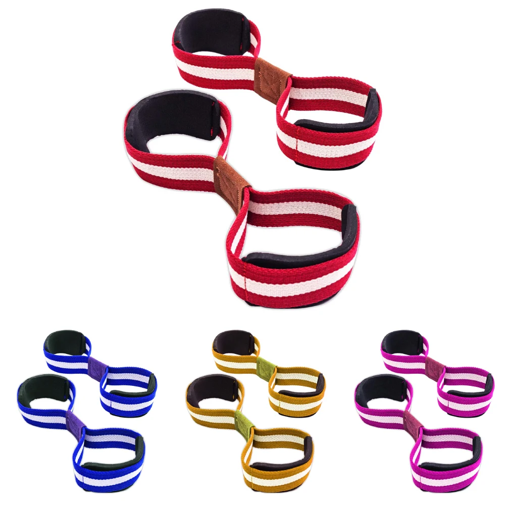 All Types Of Lifting Exercises Padded Figure 8 Lifting Straps for Powerlifting weightlifting lifts shrugs Gym Workout Enthusiast