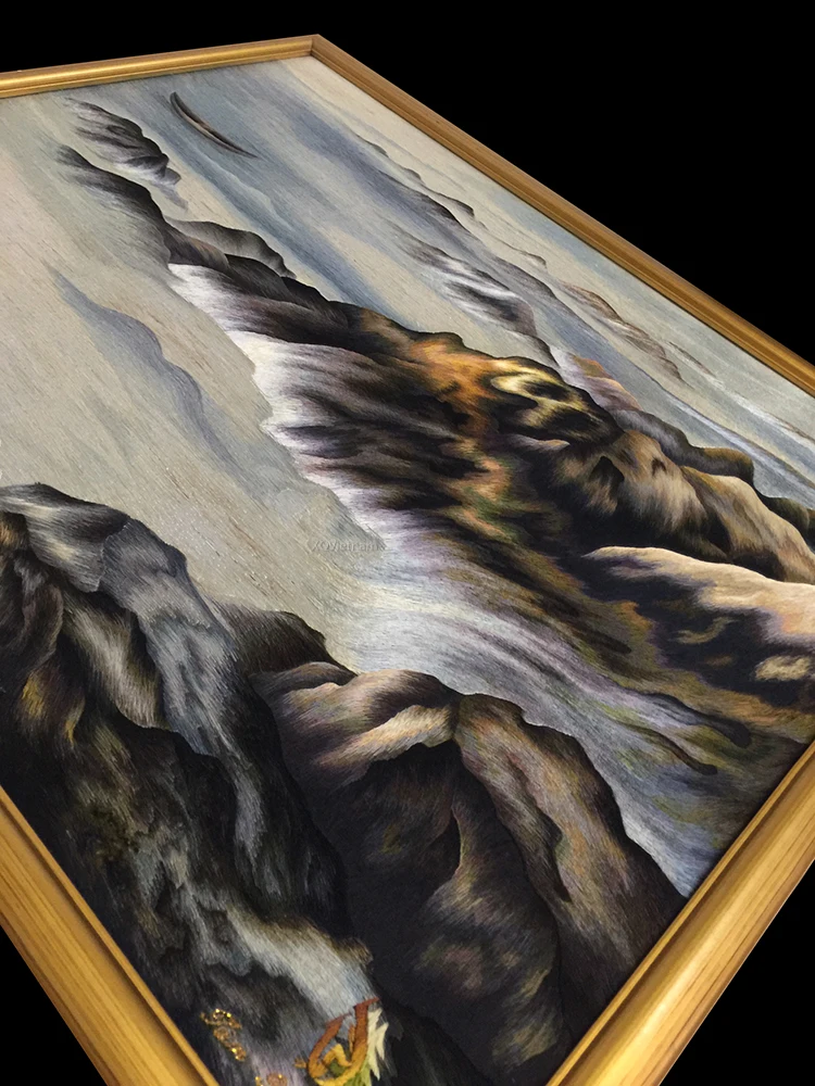 Silk Thread Embroidery Seascape Home Deco Painting From Vietnam Brand The Calling Of The Sea