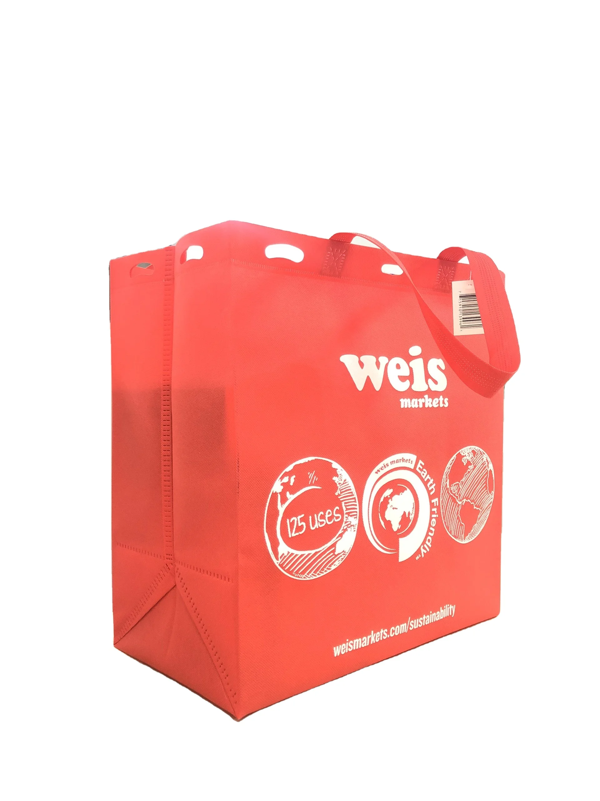 2022 Supermarket Shopping Bags Heat Seal Printed with Logo Large Quantity Low Price
