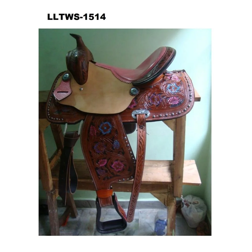 Lightweight Premium Leather Western Horse Barrel Saddle Suppliers