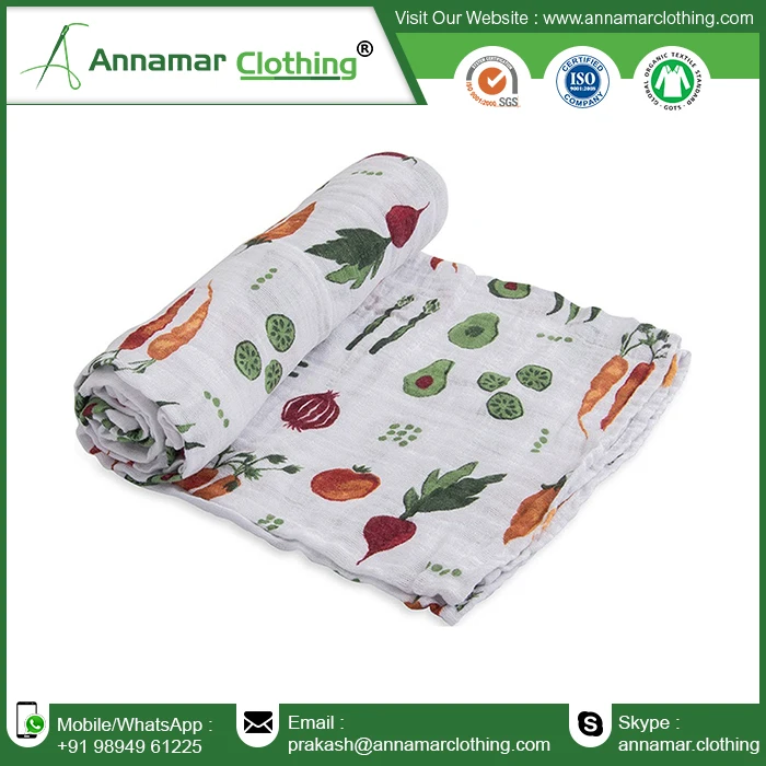 Multi-color Cotton Baby Muslin Swaddles 100% Organic muslin wrap plain color baby swaddle blanket