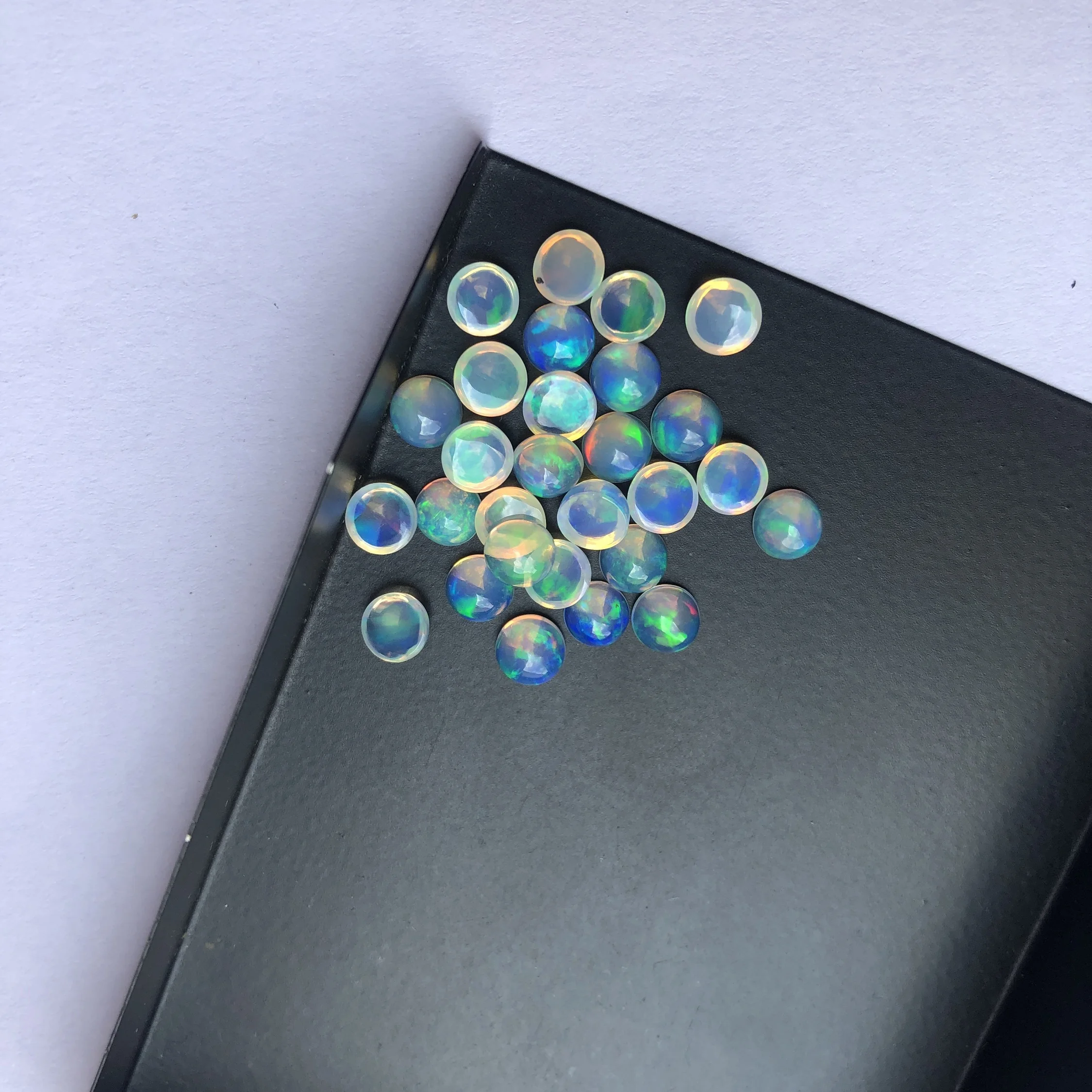 5mm Natural Ethiopian Opal Gemstone Smooth Round Wholesale Loose Calibrated Cabochon Manufacturer Online Supplier Factory Price