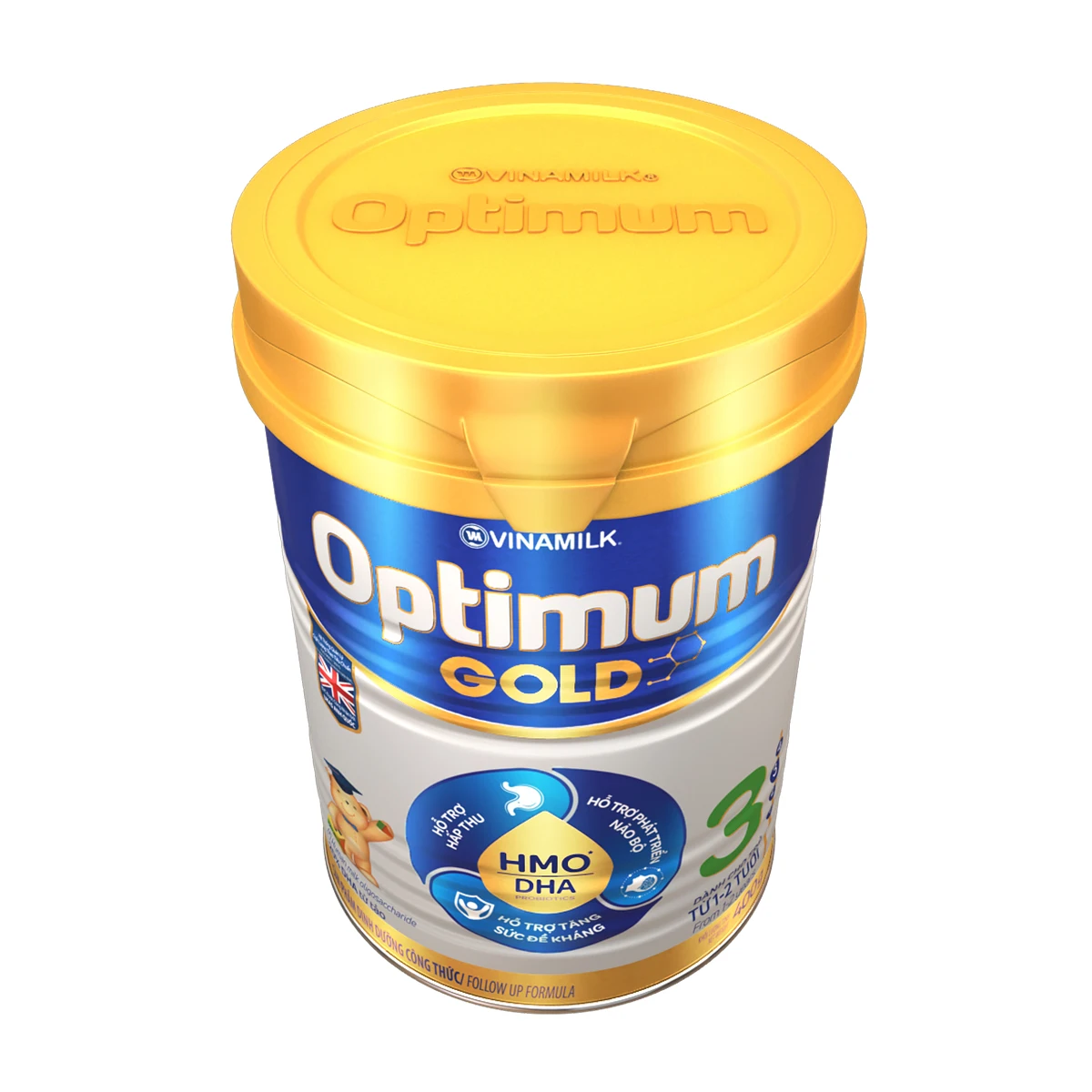 Baby Powdered Milk- Vinamilk- Optimum Gold- Digest well grow intelligent - Step 3( For kids from 1-2 years old) Packing 400g Tin