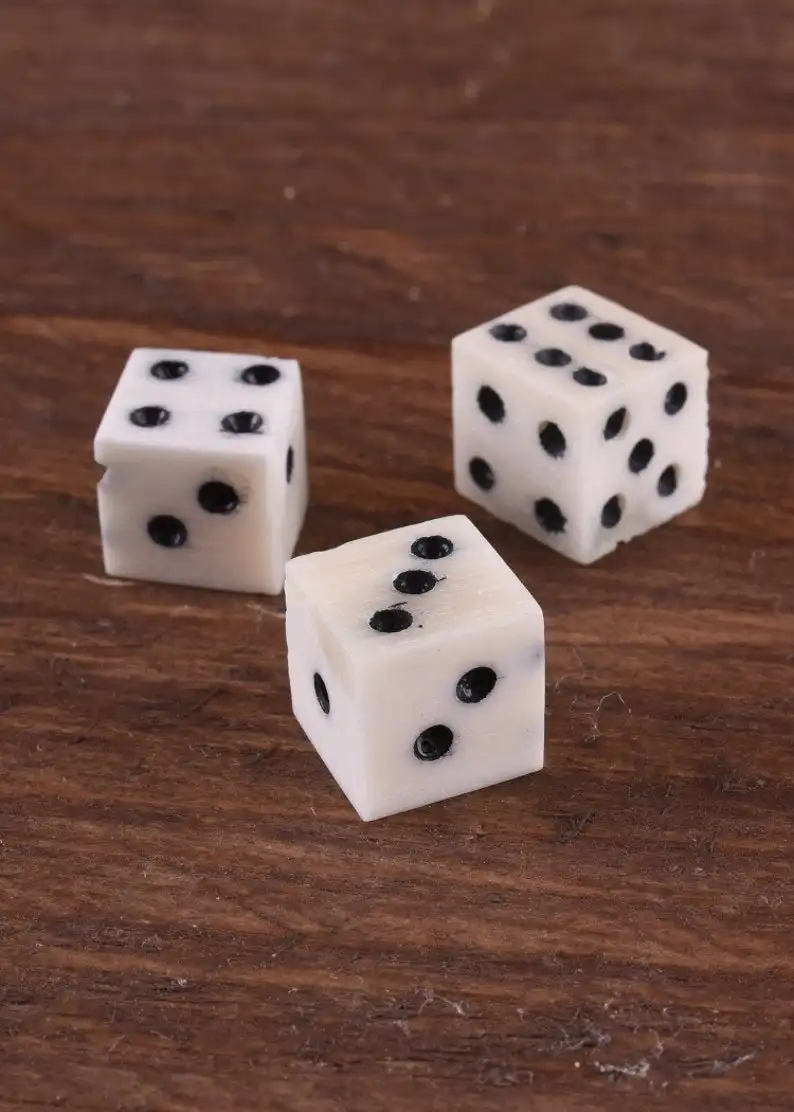 buffalo natural bone dice for gaming