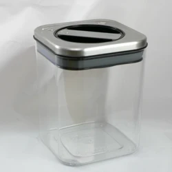 4 Sizes Easy-to-Clean Smart Seal Food Storage Canister Plastic Cereal Storage Packing Airtight Dry Food Storage Container Set