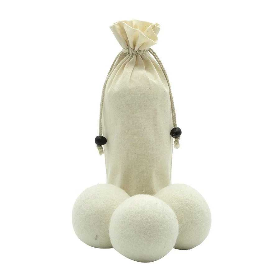100% sheep wool-New Zealand wool-3 pack- 3 balls hold on a cotton bag- Nepalese women handmade laundry purpose dryer Eco balls