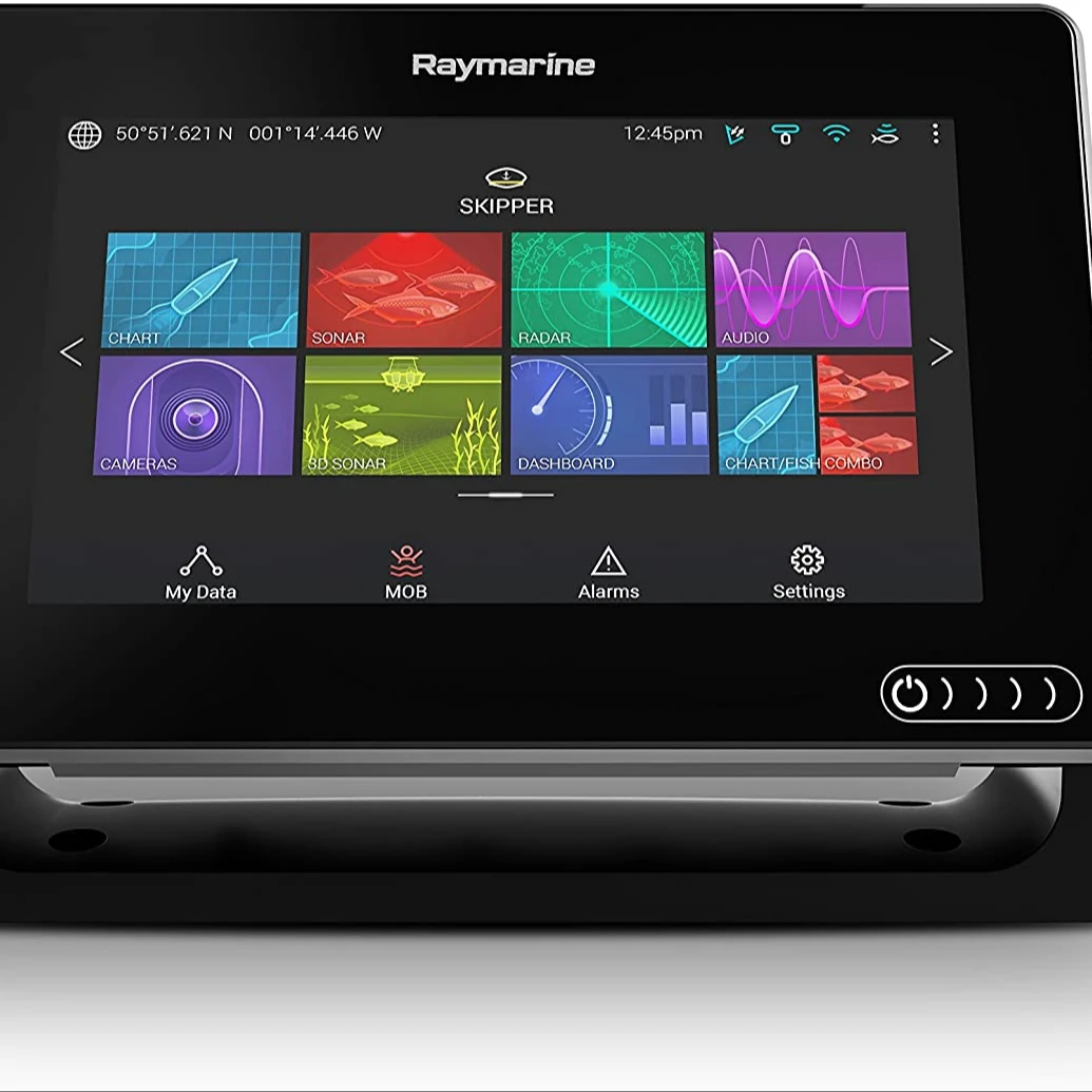 
Best Original New Axiom 7 Fish Finder with Built in GPS, WiFi, Chirp Sonar and Downvision with Transducer and Navionics+, 7