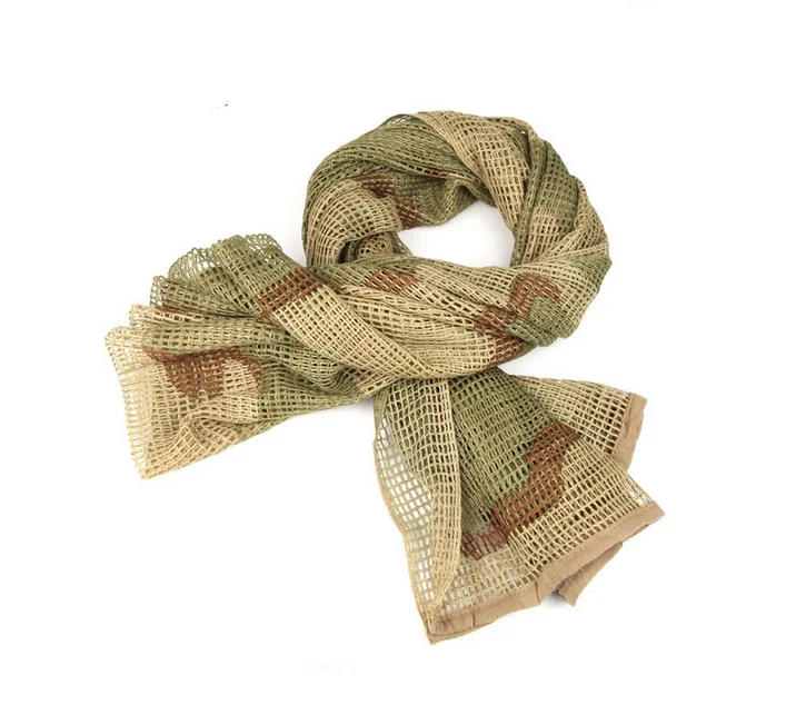 Military Camo Disguise Tactical Mesh Army Breathable Scarf Wholesale Knitted Sniper Face Veil Scarves