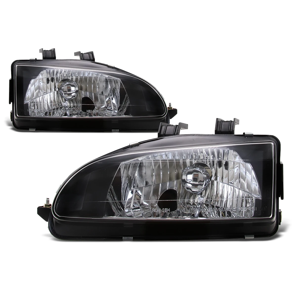 Для honda civic 92 93 94 95 фары заводской стиль Кристальные (матовый черный корпус/прозрачные линзы)