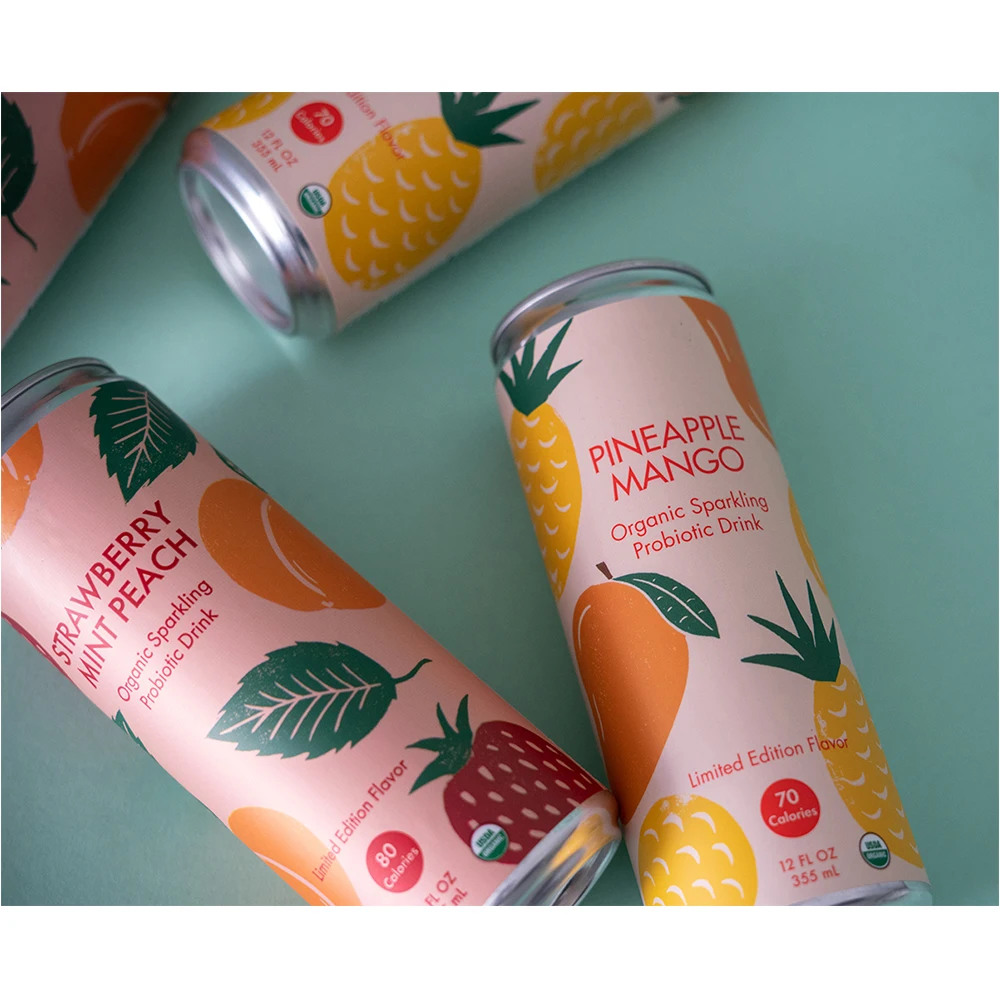 Private Label Kombucha 12/16oz Organic Sparkling Probiotic Drink Premium Quality