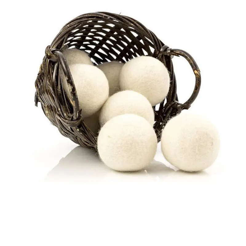 Wholesale Supplier Customized Logo Pure Eco Laundry Organic Felt Set Wool Balls Dryer
