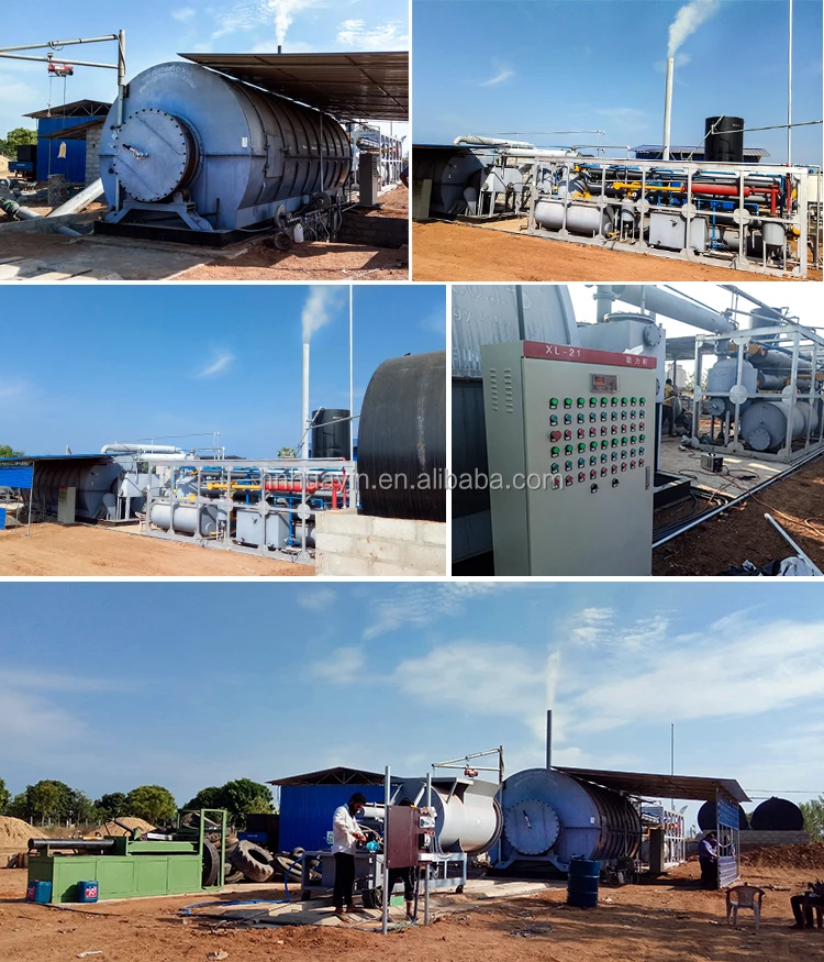 
HUAYIN Waste tire pyrolysis reactor recycling machine to diesel 