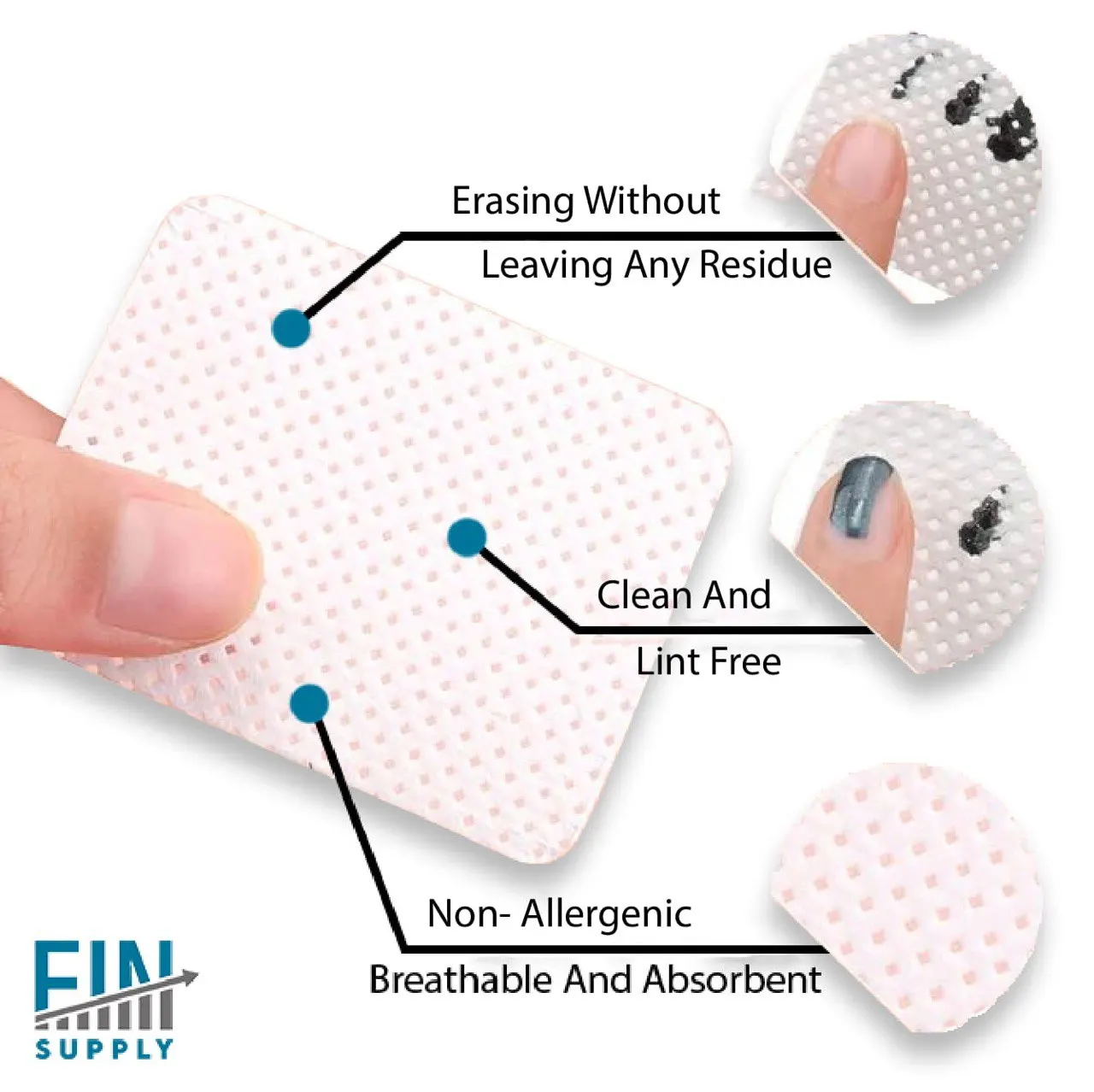 500pcs/pack Nail Polish Remover Lint-free Wipes