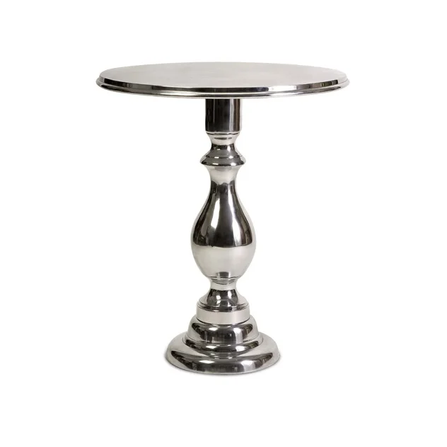 Luxurious Aluminum Side Table Plain Polished Living Room Furniture End Table Cheap Metal Table Customized